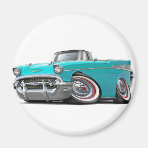 1957 Chevy Belair Turquoise Convertible Magnet