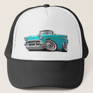 1957 Chevy Belair Turquoise Convertible Trucker Hat