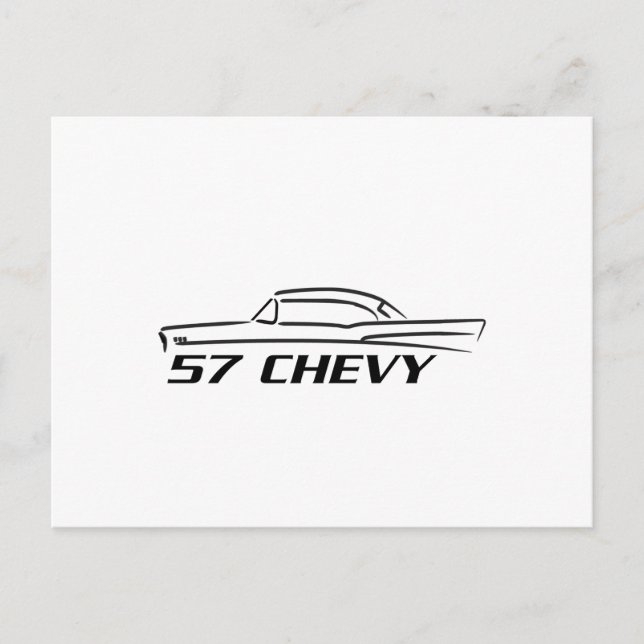 1957 Chevy Hard Top Type Postcard (Front)