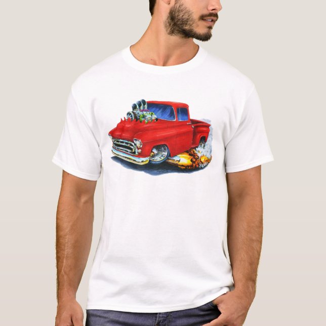 1957 Chevy Pickup Red T-Shirt (Front)