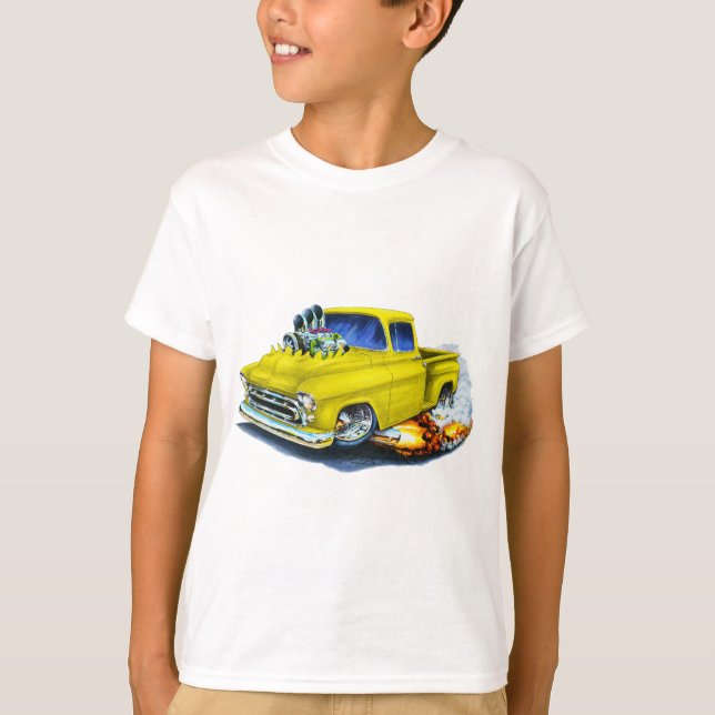 1957 Chevy Pickup Yellow T-Shirt (Front)