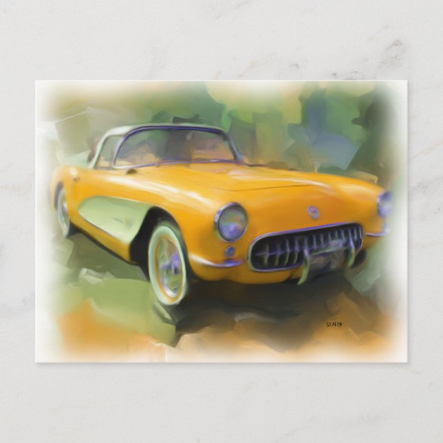 1957 Corvette Postcard (Front)