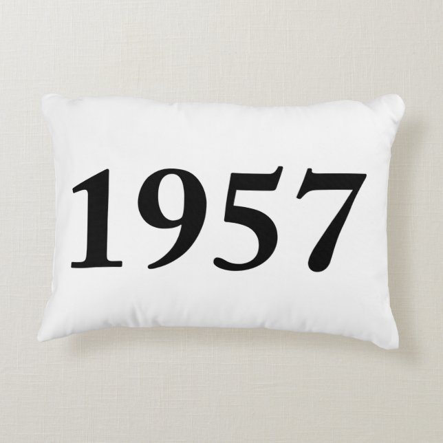 1957 for birthdays, anniversaries, celebrations decorative cushion (Back)