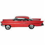 1957 Red Lincoln Capri Ornament Photo Sculpture Decoration<br><div class="desc">Acrylic photo sculpture ornament with an image of a beautiful red 1957 Lincoln Capri. See matching acrylic photo sculpture pin,  keychain,  magnet and sculpture. See the entire Nifty 50s Ornament collection in the SPECIAL TOUCHES | Party Favours section.</div>