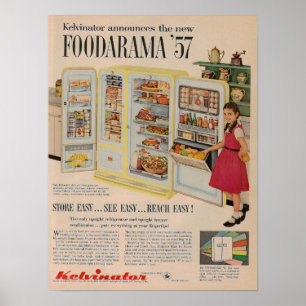 1957 Refrigerator Ad Poster