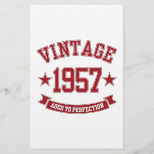 1957 Vintage Aged to Perfection Stationery