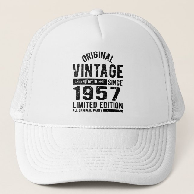 1957 Vintage Birthday Trucker Hat (Front)