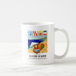 1957 Visitez La Cote D’Azur French Travel Poster Coffee Mug