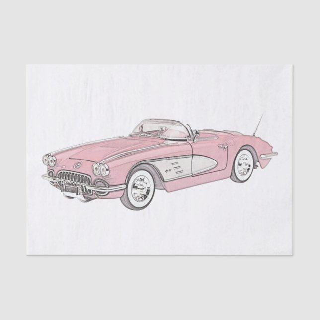 1958 Chevy Corvette Tissue Paper (Front)