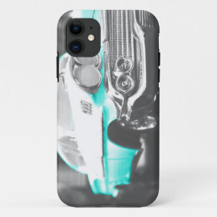 1958 chevy impala bright blue classic car Case-Mate iPhone case