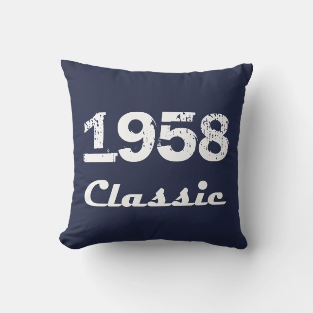 1958 Classic 60th Birthday Celebration Cushion (Front)