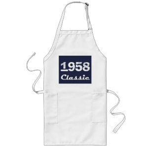 1958 Classic 60th Birthday Celebration Long Apron