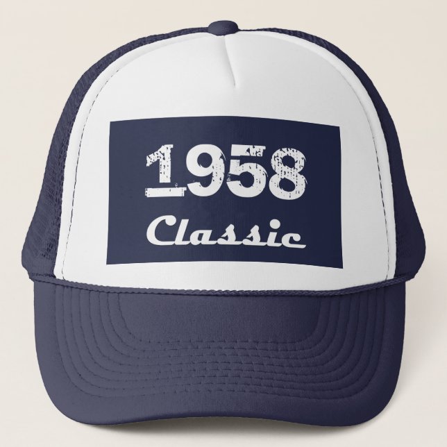 1958 Classic 60th Birthday Celebration Trucker Hat (Front)