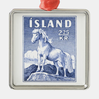 1958 Icelandic Horse Postage Stamp Metal Tree Decoration