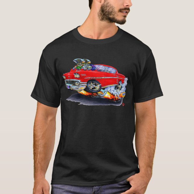 1958 Impala Red Car T-Shirt (Front)
