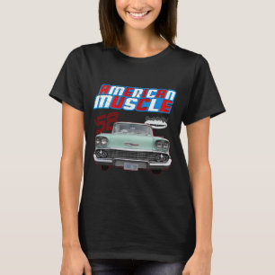 1958,Impala,Rockabilly,rusty car,distressed,Tailfi T-Shirt
