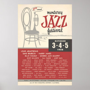 1958 Monterey Jazz Festival jazz poster - The