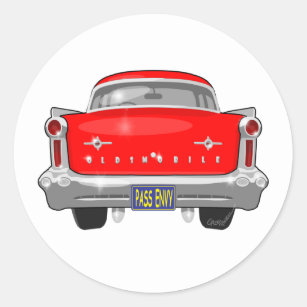 1958 Oldsmobile 88 Classic Round Sticker