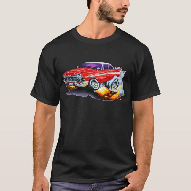 1958 Plymouth Fury Red Car T-Shirt (Front)