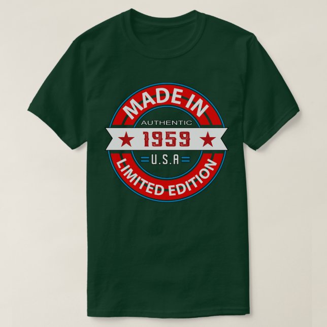 1959 64 Year T-Shirt (Design Front)