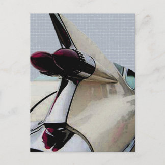 1959 CADDY FIN POSTCARD