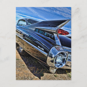 1959 cadillac hot rod postcard