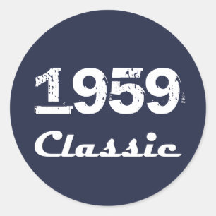 1959 Classic 60th Birthday Celebration Round Sticker