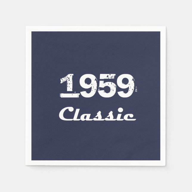 1959 Classic 60th Birthday Party Celebration Napkin (Front)