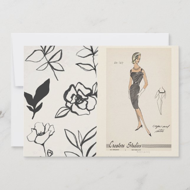 1959 Fashion Collage  Invitation (Front)