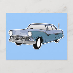 1959 retro bue postcard