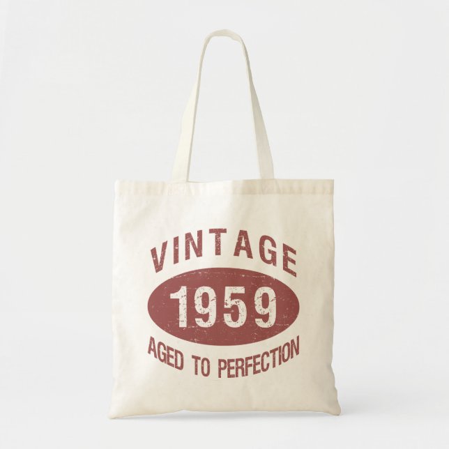 1959 Vintage Birthday Tote Bag (Front)