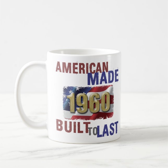 1960 American Made 60th Birthday Coffee Mug (Left)