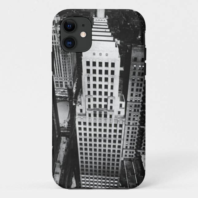 1960:  An aerial view of a Chicago skyscraper Case-Mate iPhone Case (Back)