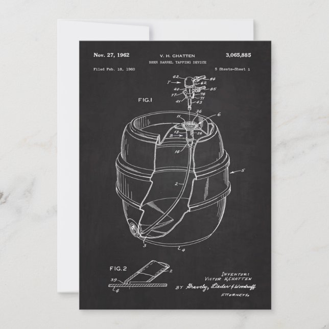 1960 Beer Barrel Patent (Front)