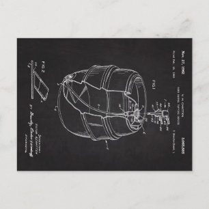 1960 Beer Barrel Patent Holiday Postcard