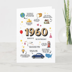 1960 Birthday Card For Dad or Mum