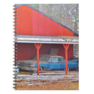 1960 BLUE SADAND DEVILLE Antique car Spiral Notebook