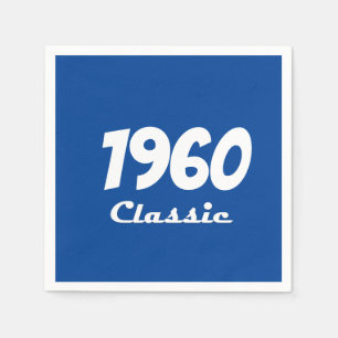 1960 Classic 60th Birthday Party Celebration Napkin