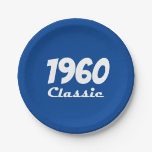 1960 Classic 60th Birthday Party Celebration Paper Plate