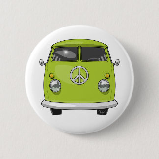 1960 Hippie Van 6 Cm Round Badge