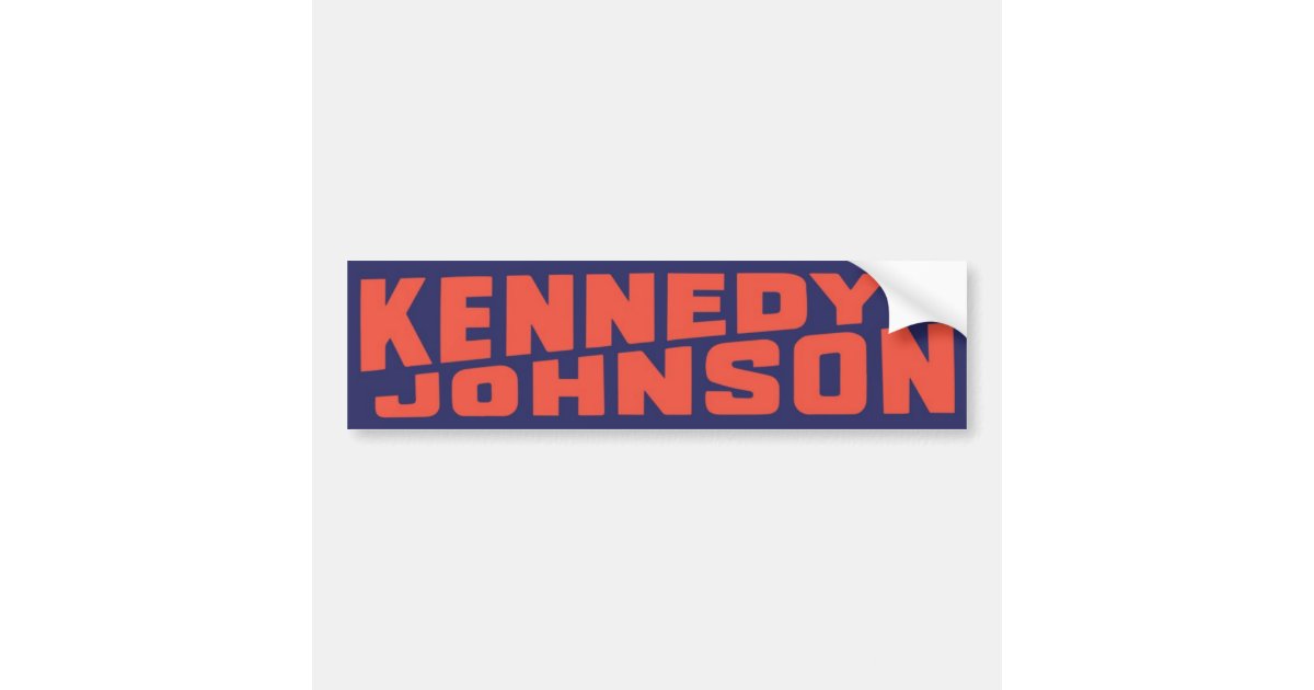 1960 John F Kennedy Johnson Vintage Bumper Sticker Zazzle.co.nz