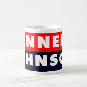1960 Kennedy Johnson Bumper Sticker Coffee Mug