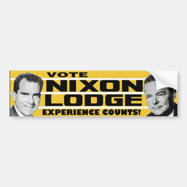 1960 Nixon Lodge Experience Counts Bumper Sticker (Front)