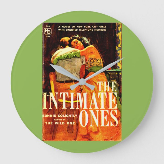 1960 pulp novel cover The Intimate Ones Large Clock (Front)