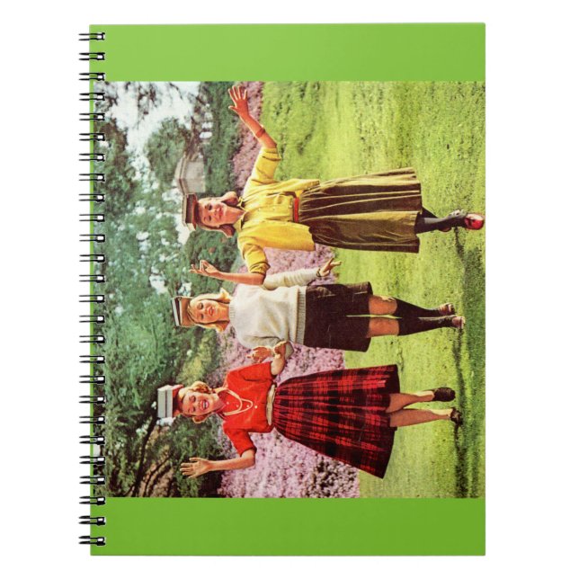 1960 teenage girls with books on their heads (Front)