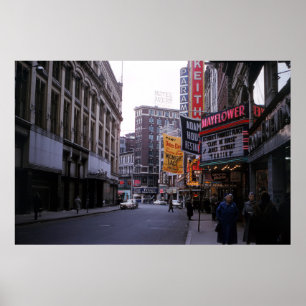1960 Theatre District of Boston Poster