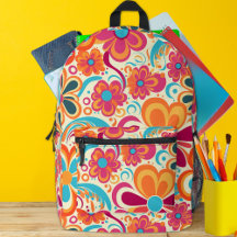 1960s 1970s Groovy Colourful Flower Power 