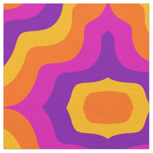 1960s 1970s Style Pattern Fabric