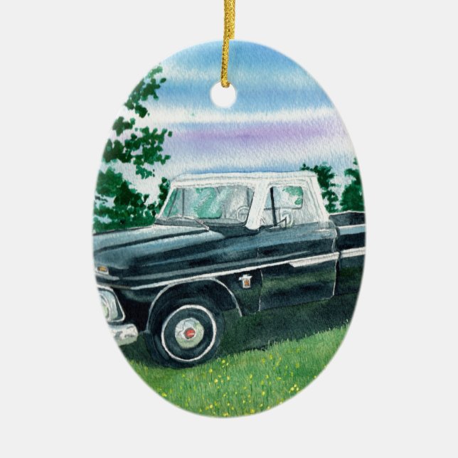 1960's Chevrolet Truck Ceramic Tree Decoration (Front)