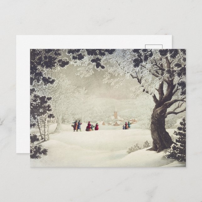 1960s Christmas card Vintage 60s Christmas Card (Front/Back)